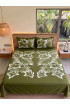 Hand Painted Rayon Bedsheet Set King Size Hand Painted Rayon Bedsheet Set King Size